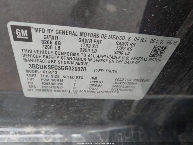 Chevrolet Silverado 1500 Ltz 2016 3GCUKSEC3GG320378 Image 9