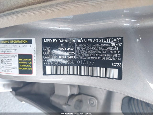 Продаж на аукціоні авто 2008 Mercedes-benz C 300 Luxury, vin: WDDGF54X38F013177, номер лоту: 46213348