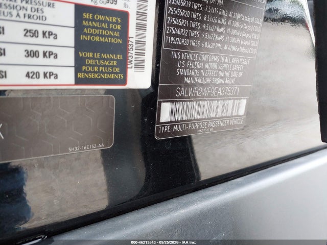 46213543 :رقم المزاد ، SALWR2WF9EA375371 vin ، 2014 Land Rover Range Rover Sport 3.0l V6 Supercharged Hse مزاد بيع