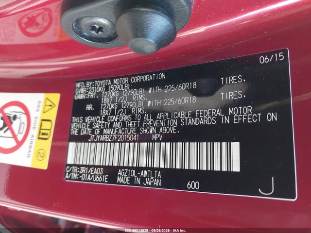 Продаж на аукціоні авто 2015 Lexus Nx 200t, vin: JTJYARBZ7F2015041, номер лоту: 46213629