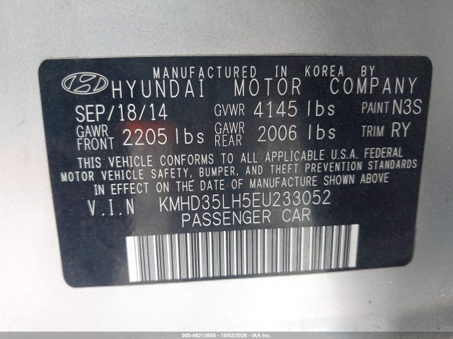 Aukcja sprzedaży 2014 Hyundai Elantra Gt, vin: KMHD35LH5EU233052, numer aukcji: 46213658