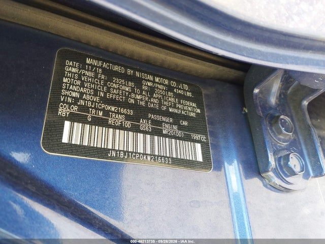 Aukcja sprzedaży 2019 Nissan Rogue Sport S, vin: JN1BJ1CP0KW216633, numer aukcji: 46213735