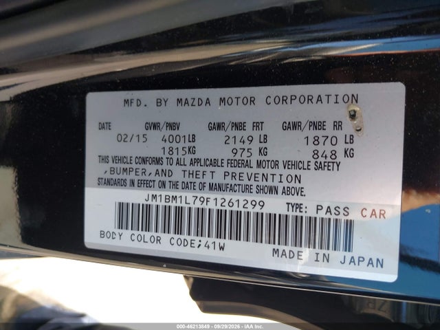 Продажа на аукционе авто 2015 Mazda Mazda3 I Touring, vin: JM1BM1L79F1261299, номер лота: 46213849
