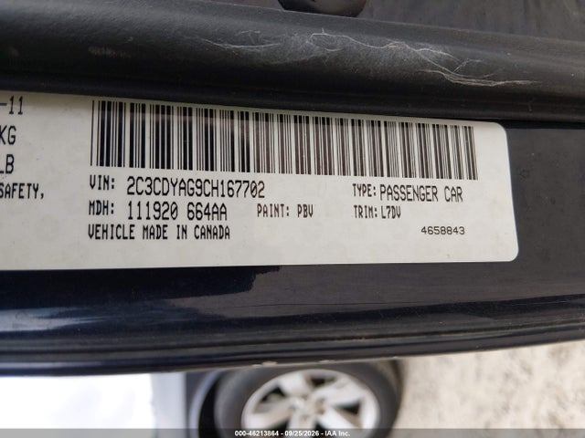 2012 Dodge Challenger Sxt მანქანა იყიდება აუქციონზე, vin: 2C3CDYAG9CH167702, აუქციონის ნომერი: 46213864