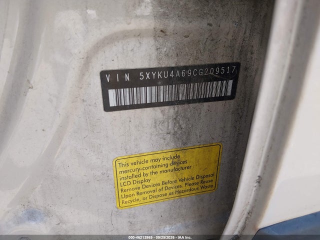 Продаж на аукціоні авто 2012 Kia Sorento Ex, vin: 5XYKU4A69CG209517, номер лоту: 46213969