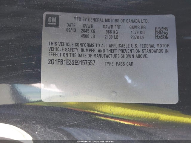 Продаж на аукціоні авто 2014 Chevrolet Camaro 1lt, vin: 2G1FB1E35E9157557, номер лоту: 46214240