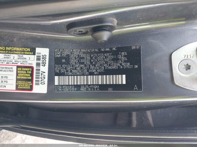 Продаж на аукціоні авто 2008 Toyota Sienna Xle, vin: 5TDBK22C98S011285, номер лоту: 46214394