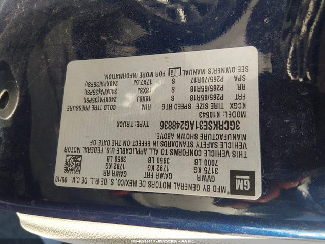 Продаж на аукціоні авто 2010 Chevrolet Silverado 1500 Lt, vin: 3GCRKSE31AG248836, номер лоту: 46214413