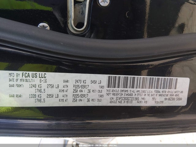 Dodge Journey Sxt 2016 3C4PDCBG6GT231903 Image 9