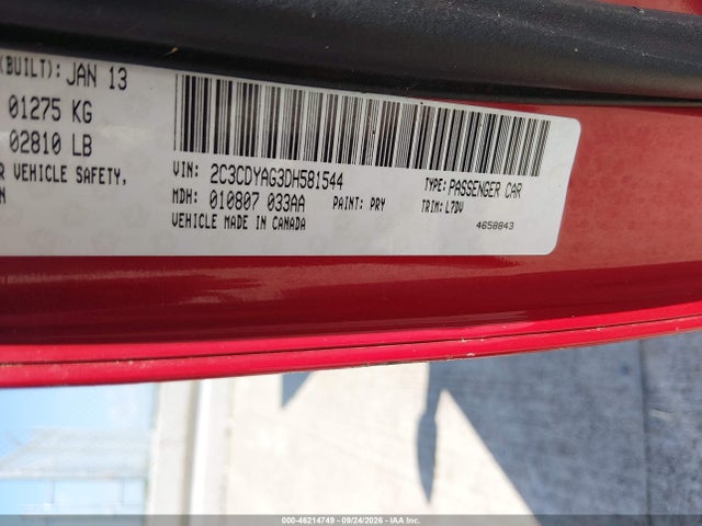 Aukcja sprzedaży 2013 Dodge Challenger Sxt, vin: 2C3CDYAG3DH581544, numer aukcji: 46214749