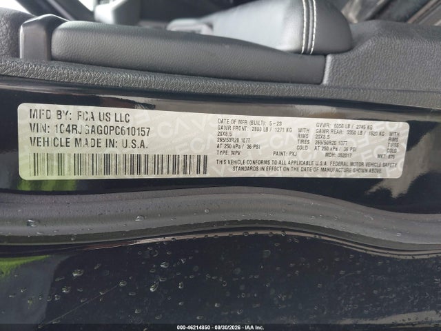 Aukcja sprzedaży 2023 Jeep Grand Cherokee Altitude 4x2, vin: 1C4RJGAG0PC610157, numer aukcji: 46214850