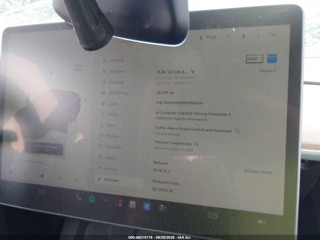 Aukcja sprzedaży 2023 Tesla Model Y Awd/long Range Dual Motor All-wheel Drive, vin: 7SAYGDEE0PA059040, numer aukcji: 46215176