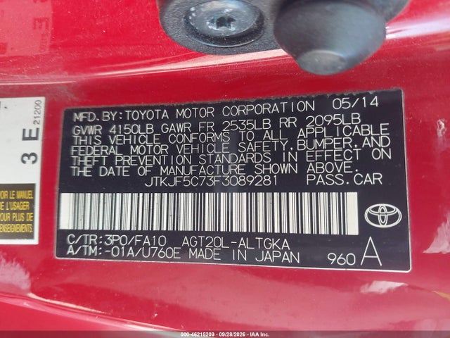 Продаж на аукціоні авто 2015 Scion Tc, vin: JTKJF5C73F3089281, номер лоту: 46215209