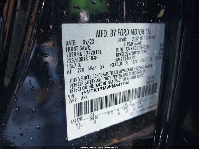 3FMTK1RM8PMA41644 Ford Mustang Mach-e Select