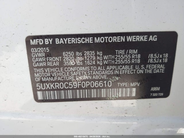 5UXKR0C59F0P06610 BMW X5 Xdrive35i