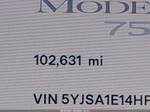 Продажа на аукционе авто 2017 Tesla Model S 60/75, vin: 5YJSA1E14HF215343, номер лота: 46215652