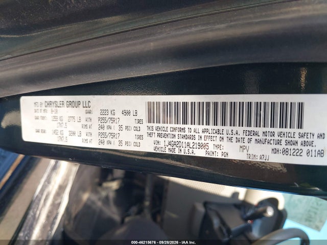 Продажа на аукционе авто 2010 Jeep Wrangler Sport, vin: 1J4GA2D11AL219005, номер лота: 46215676