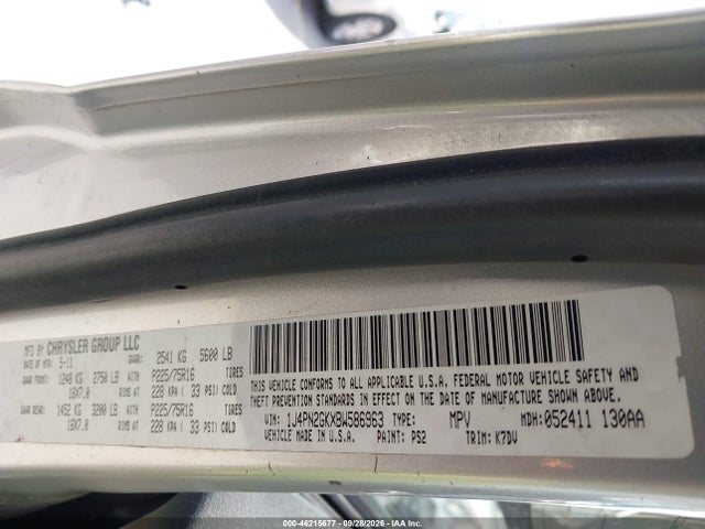 Продажа на аукционе авто 2011 Jeep Liberty Sport, vin: 1J4PN2GKXBW586963, номер лота: 46215677