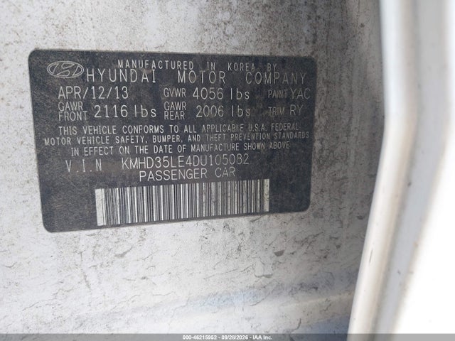 Aukcja sprzedaży 2013 Hyundai Elantra Gt, vin: KMHD35LE4DU105082, numer aukcji: 46215952