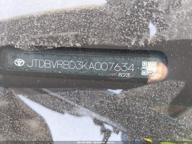 2019 Toyota Mirai მანქანა იყიდება აუქციონზე, vin: JTDBVRBD3KA007634, აუქციონის ნომერი: 46216086