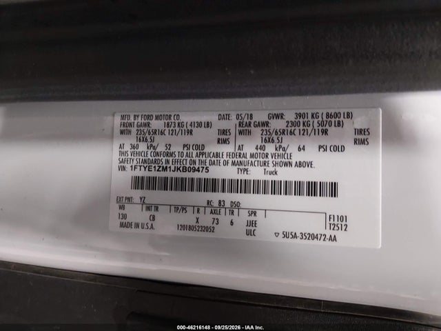 Ford Transit-150 2018 1FTYE1ZM1JKB09475 Image 9