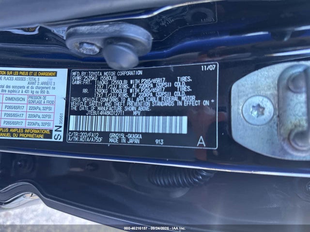 Aukcja sprzedaży 2008 Toyota 4runner Sr5 V6, vin: JTEBU14R48K012711, numer aukcji: 46216157