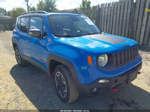 2015 Jeep Renegade Trailhawk მანქანა იყიდება აუქციონზე, vin: ZACCJBCT3FPB85014, აუქციონის ნომერი: 46216504