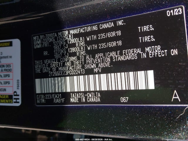 Продаж на аукціоні авто 2023 Lexus Nx 350 Premium, vin: 2T2GGCEZ3PC022413, номер лоту: 46216524