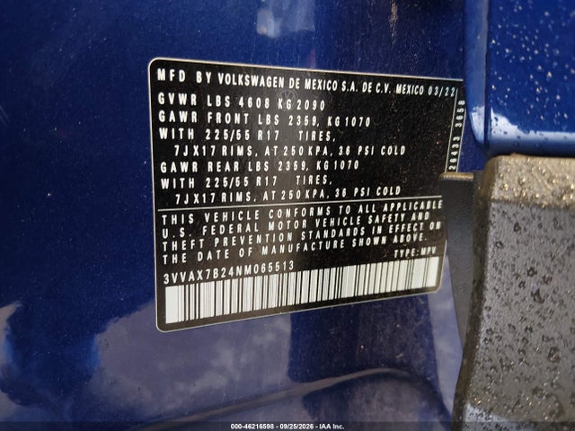 3VVAX7B24NM065513 Volkswagen Taos 1.5t S