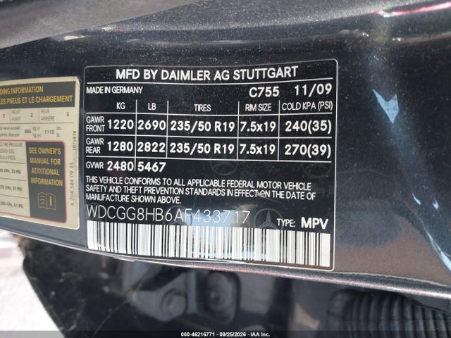 Продаж на аукціоні авто 2010 Mercedes-benz Glk 350 4matic, vin: WDCGG8HB6AF433717, номер лоту: 46216771