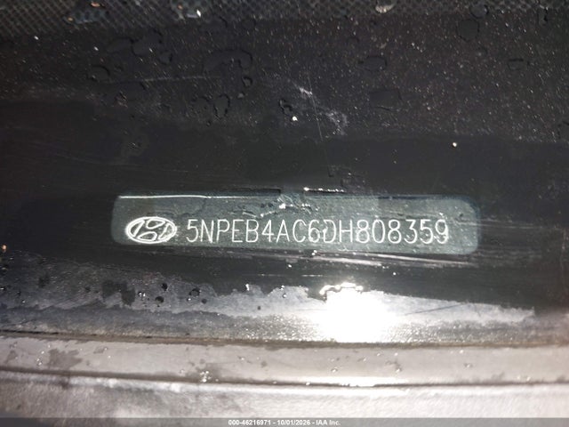 46216971 :رقم المزاد ، 5NPEB4AC6DH808359 vin ، 2013 Hyundai Sonata Gls مزاد بيع