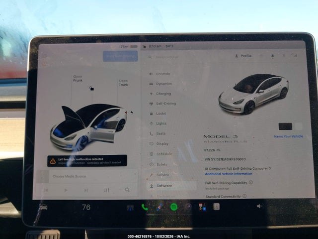 Продаж на аукціоні авто 2021 Tesla Model 3 Standard Range Plus Rear-wheel Drive, vin: 5YJ3E1EA6MF976863, номер лоту: 46216976