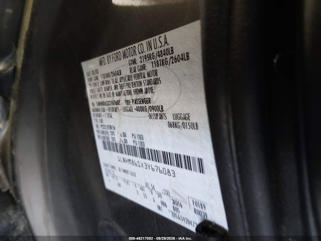 Aukcja sprzedaży 2003 Lincoln Ls V6, vin: 1LNHM86SX3Y676083, numer aukcji: 46217092