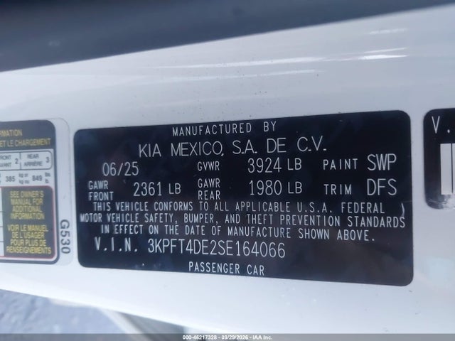 KIA K4 Lx 2025 3KPFT4DE2SE164066 Image 9