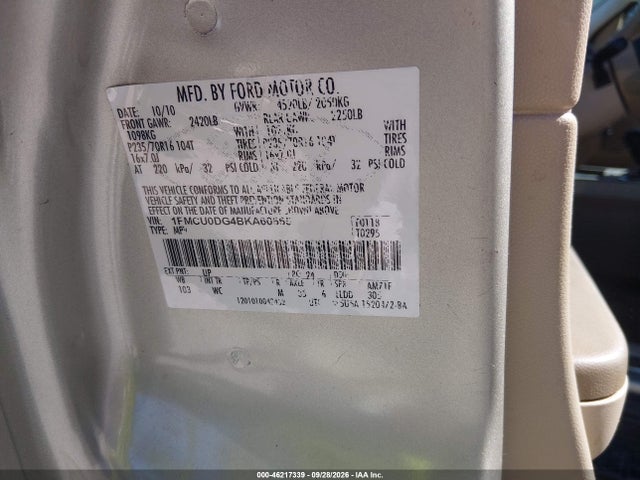 2011 Ford Escape Xlt მანქანა იყიდება აუქციონზე, vin: 1FMCU0DG4BKA60665, აუქციონის ნომერი: 46217339