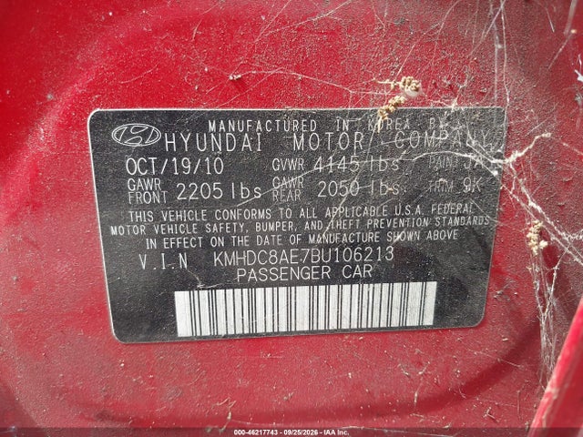 Продаж на аукціоні авто 2011 Hyundai Elantra Touring Se, vin: KMHDC8AE7BU106213, номер лоту: 46217743