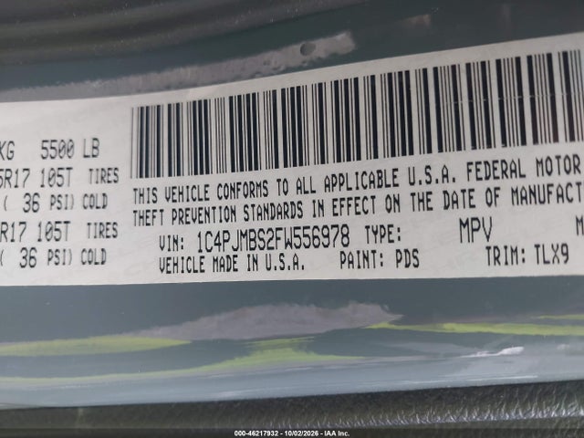 Продажа на аукционе авто 2015 Jeep Cherokee Trailhawk, vin: 1C4PJMBS2FW556978, номер лота: 46217932