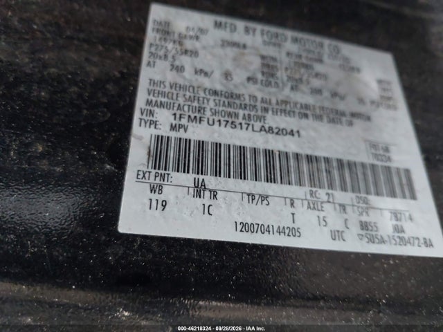 Продажа на аукционе авто 2007 Ford Expedition Eddie Bauer, vin: 1FMFU17517LA82041, номер лота: 46218324