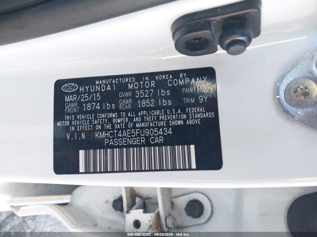 Aukcja sprzedaży 2015 Hyundai Accent Gls, vin: KMHCT4AE5FU905434, numer aukcji: 46218382