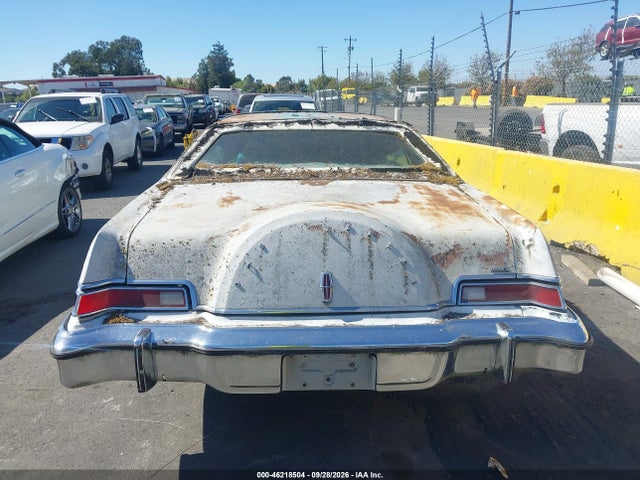 46218504 :رقم المزاد ، 6y89AB866263 vin ، 1976 Lincoln Continental مزاد بيع