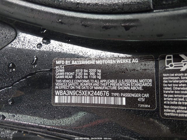 Aukcja sprzedaży 2014 Bmw 428i Xdrive, vin: WBA3N9C5XEK244676, numer aukcji: 46218700