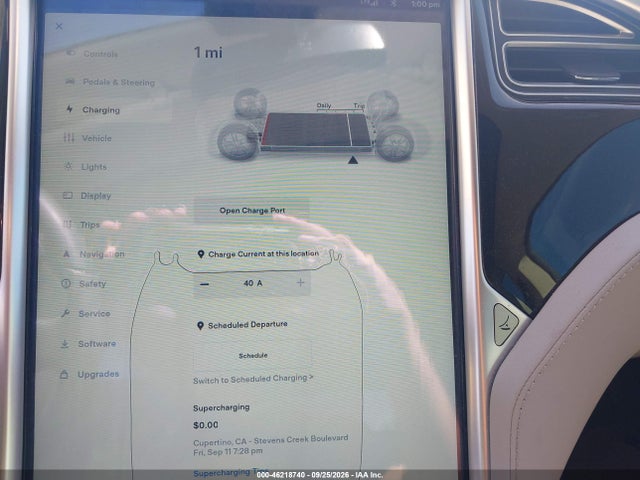 46218740 :رقم المزاد ، 5YJSA1CN2DFP26274 vin ، 2013 Tesla Model S مزاد بيع