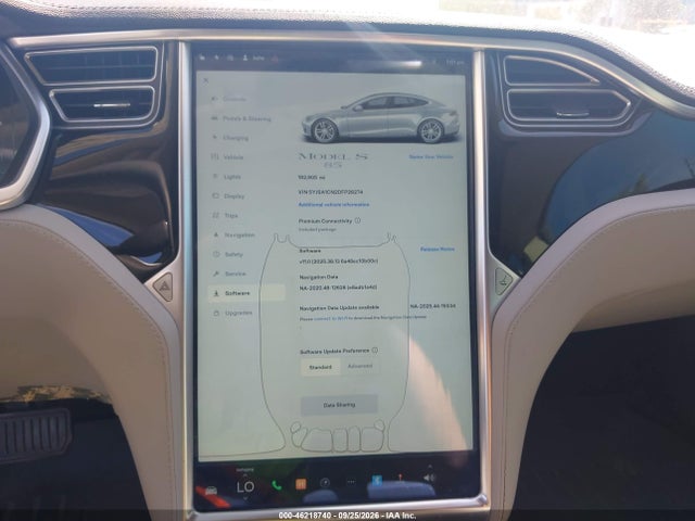 46218740 :رقم المزاد ، 5YJSA1CN2DFP26274 vin ، 2013 Tesla Model S مزاد بيع