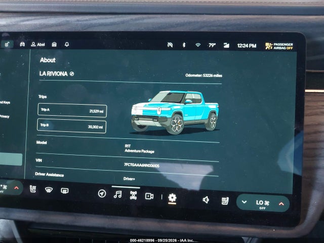 Aukcja sprzedaży 2022 Rivian R1t Adventure Package, vin: 7FCTGAAA6NN006105, numer aukcji: 46218996