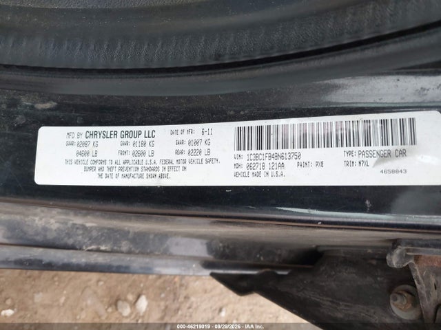 Продажа на аукционе авто 2011 Chrysler 200 Touring, vin: 1C3BC1FB4BN613750, номер лота: 46219019