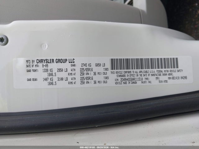 Продажа на аукционе авто 2010 Dodge Grand Caravan Se, vin: 2D4RN4DE6AR111510, номер лота: 46219185