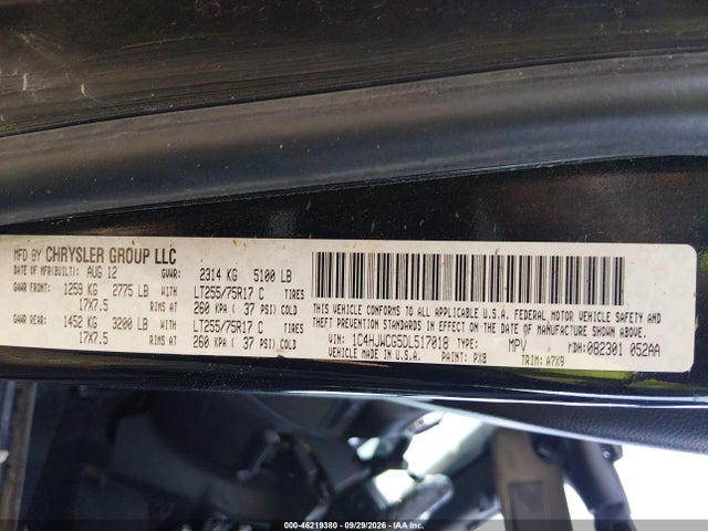 2013 Jeep Wrangler Rubicon მანქანა იყიდება აუქციონზე, vin: 1C4HJWCG5DL517018, აუქციონის ნომერი: 46219380