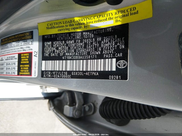 46219397 :رقم المزاد ، 4T1BK3DB9AU358171 vin ، 2010 Toyota Avalon Limited مزاد بيع