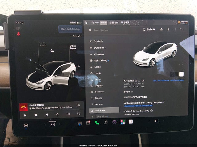 5YJ3E1EB4LF721426 Tesla Model 3 Long Range Dual Motor All-wheel Drive