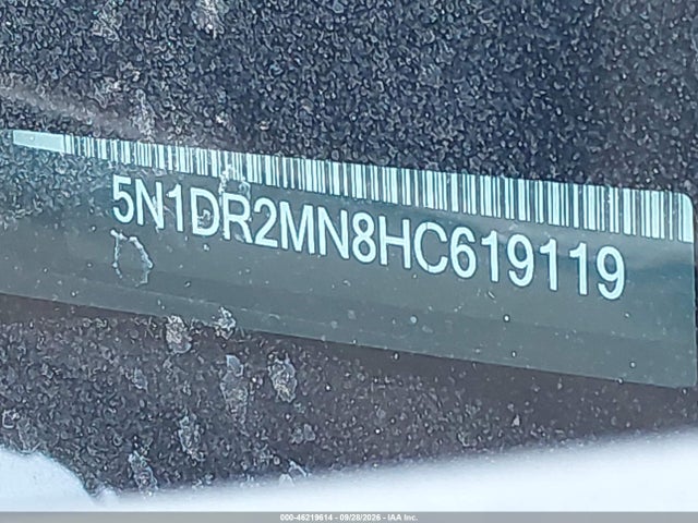 Продаж на аукціоні авто 2017 Nissan Pathfinder Platinum, vin: 5N1DR2MN8HC619119, номер лоту: 46219614